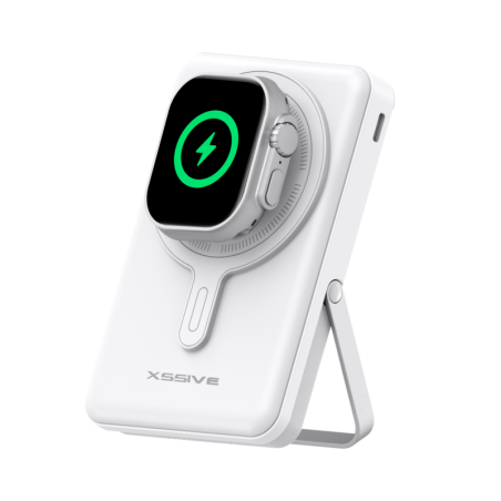 Powerbank magnétique 3en1 15W avec câble 10000mAh XSSIVE XSS-PB53W - Blanc