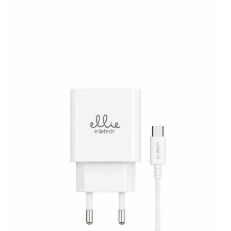 Kit Chargeur avec Câble USB-C 20W 1M Ellietech CD325 - Blanc