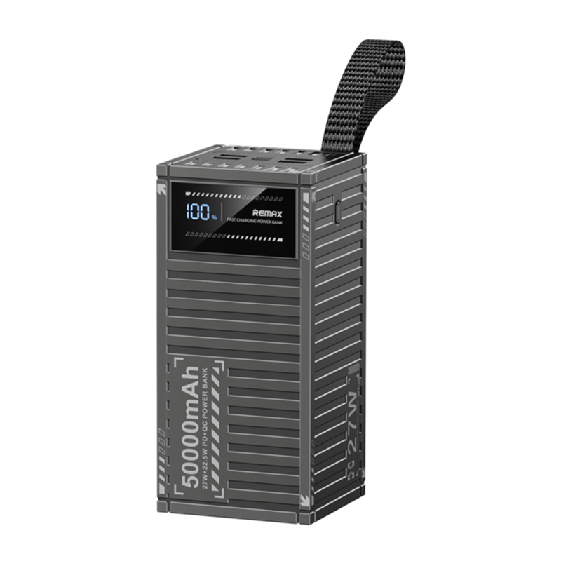 Batterie externe REMAX RPP-161 – 50 000 mAh, charge rapide PD 27 W / QC 22,5 W, Gris Batterie externe REMAX RPP-161 – 50 000 mAh, charge rapide PD 27 W / QC 22,5 W, Gris