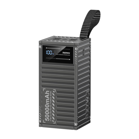 Batterie externe REMAX RPP-161 – 50 000 mAh, charge rapide PD 27 W / QC 22,5 W, Gris
