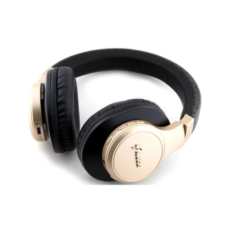 Casque sans Fil Bluetooth BT avec Logo 4G Script GUESS GUBH604GEMK - Noir / Or