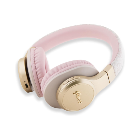 Casque sans Fil Bluetooth BT avec Logo 4G Script GUESS GUBH604GEMP - Rose / Or