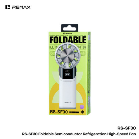 Ventilateur Portable Pliable à Refroidissement 3000mAh Remax RS-SF30 - Blanc
