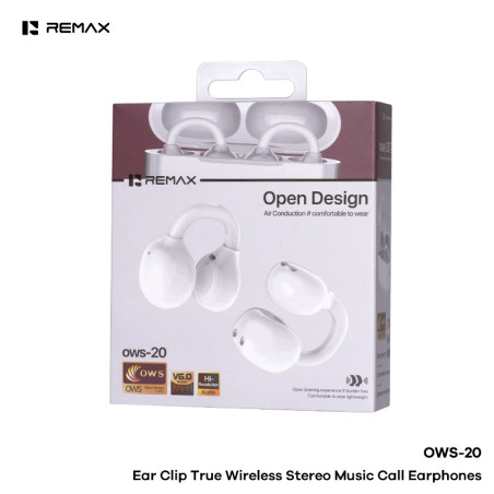 Écouteurs TWS Stéréo à Clip Remax OWS-20 - Blanc
