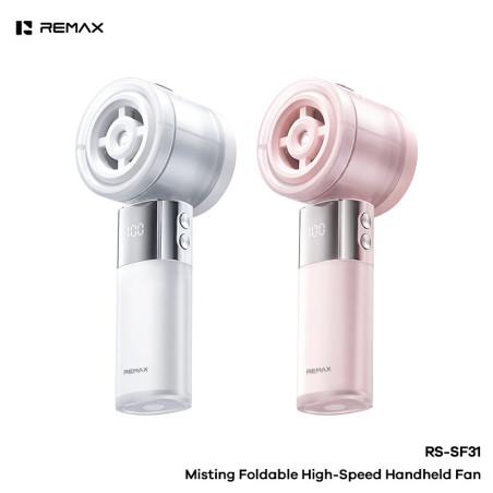 Ventilateur Portable Brumisateur Pliable 4000mAh Remax RS-SF31 - Blanc
