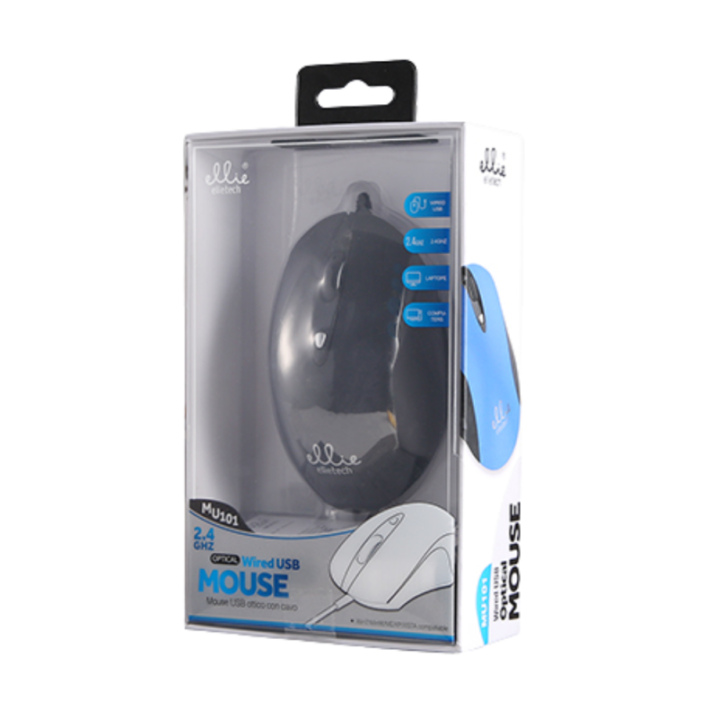 Souris Filaire Ellietech MU101 - Noir Souris Filaire Ellietech MU101 - Noir