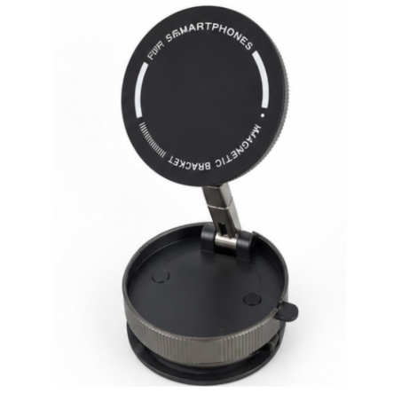 Support Téléphone Magnétique Rotatif 360° – Fixation Sous Vide – Pliable & Réglable – Support Magnétique Inclus