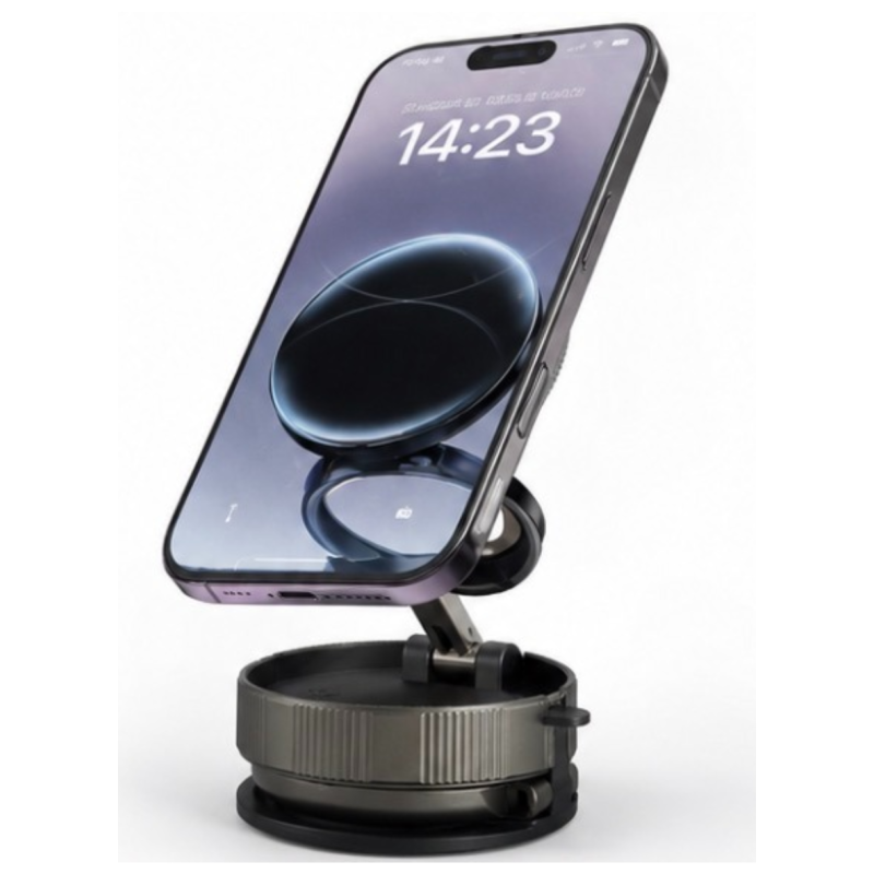 Phone Holder ECO – Magnetic, 360° Rotation, Vacuum Mount, Foldable, Adjustable, Magnetic Support Included