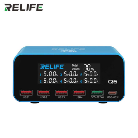Chargeur USB Multi-Port à Affichage Numérique Intelligent - RELIFE Q6