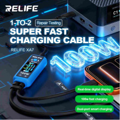 Câble de Charge Rapide 1-en-2 avec Affichage | Smarty Paris