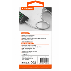 Câble USB-A vers USB-C XSSIVE XSS-BR-AC-1M Ch | Smarty Paris