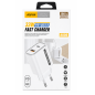 Kit Chargeur USB-C PD + USB QC 3.0 33W - ASPOR A806 - Blanc Kit Chargeur USB-C PD + USB QC 3.0 33W - ASPOR A806 - Blanc