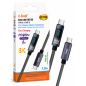 Câble USB-C vers USB-C 240W 8K avec Écran Digital LinQ CC7842 1m - Noir
