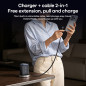 Chargeur GaN Pliable REMAX Landrover CA-31 (ACC65W), Câble USB-C Rétractable 70 cm, Charge Rapide 65 W, Prise EU