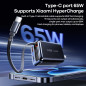 Chargeur GaN Pliable REMAX Landrover CA-31 (ACC65W), Câble USB-C Rétractable 70 cm, Charge Rapide 65 W, Prise EU
