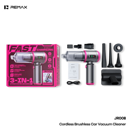 REMAX Aspirateur de Voiture Sans Fil à Moteur Sans Balais JR008