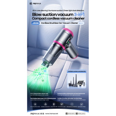 REMAX Aspirateur de Voiture Sans Fil à Moteur | Smarty Paris