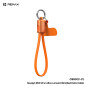 Câble De Charge Rapide Avec Dragonne REMAX CB50 C-C, PD 65W, 3-En-1 Détachable, Tressé, Orange Câble De Charge Rapide Avec Dragonne REMAX CB50 C-C, PD 65W, 3-En-1 Détachable, Tressé, Orange