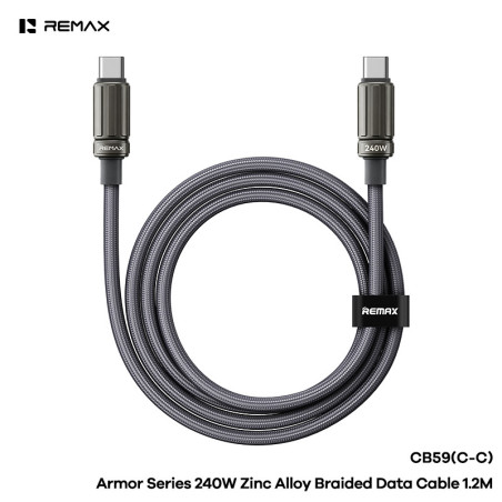 Câble USB-C Vers USB-C Tressé 240W REMAX CB59 | Smarty Paris