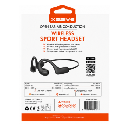 Casque Open Ear à Conduction Aérienne Xssive XSS-AIRC02 - Noir