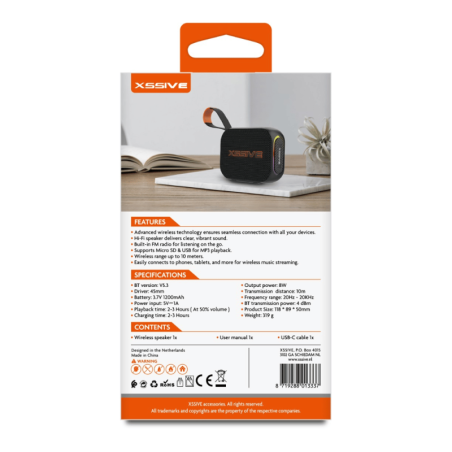 Enceinte Bluetooth Portable XSSIVE XSS-BSP20 - Noir