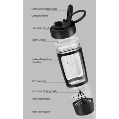 Bouteille Shaker Électrique VX90, 630 ml, 900 | Smarty Paris