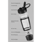 Bouteille Shaker Électrique VX90, 630 ml, 9000 Tr/Min, 1200 mAh, Tritan, Base Amovible, Mélange Automatique, Blanc