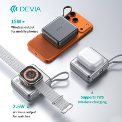 Power Bank Magnétique 10000mAh 22.5W avec câb | Smarty Paris