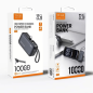 Mini Power Bank Portable 10000mAh PD 22,5 W avec Connecteur USB-C et Câble Lightning TUGII-Y10 - Gris