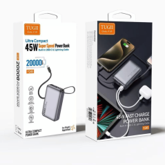 Power Bank Portable 20000mAh PD 45 W Câble US | Smarty Paris