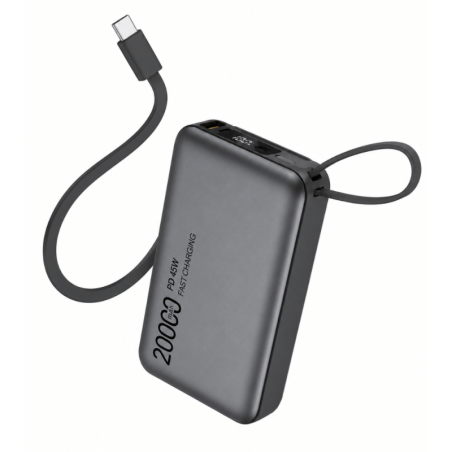 TUGII Y245 Power Bank 20,000 mAh 45 W Grey