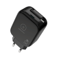 Chargeur Secteur Rapide GaN 30W USB-C avec Câble USB-C Rétractable Intégré WUW-C257 - Noir