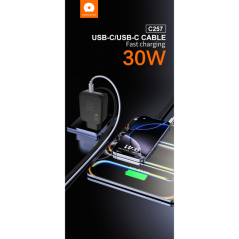 Chargeur Secteur Rapide GaN 30W USB-C avec Câ | Smarty Paris