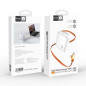 Chargeur Secteur Rapide GaN 65W avec Câble 2-en-1 USB-C / Lightning 1M WUW-C266 - Blanc