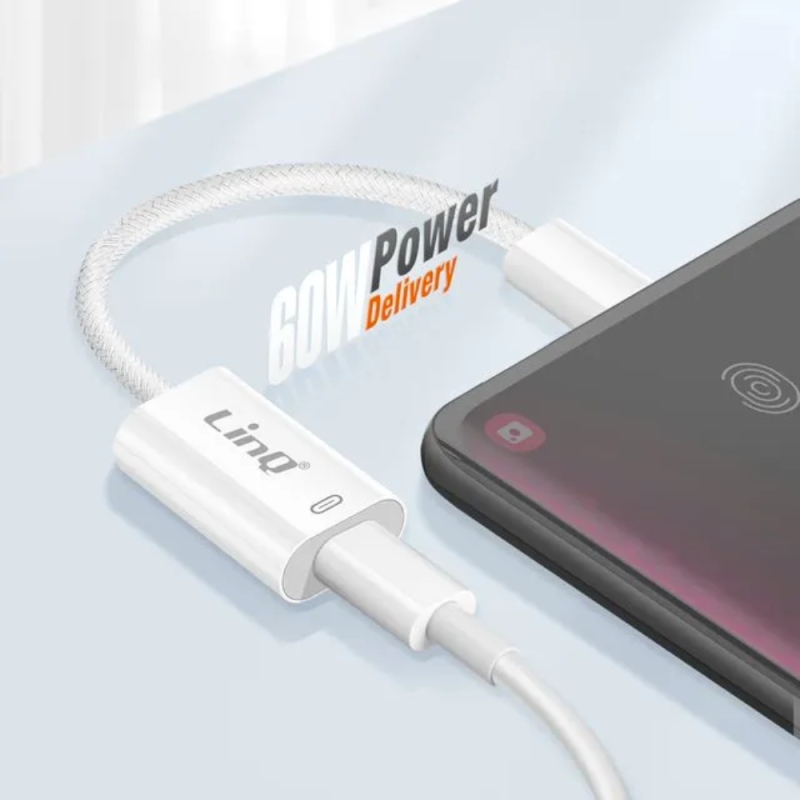 Adaptateur LinQ MM7366 – 8 broches vers USB-C 60 W, charge rapide