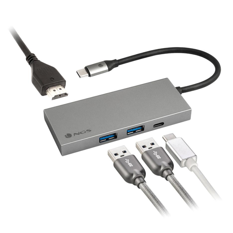 Adapter NGS Wonder Dock 4 PRO USB-C – 4-in-1, Grey