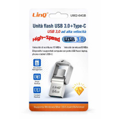 Adaptateur USB-C vers USB 3.0 LinQ U902-64G | Smarty Paris 1