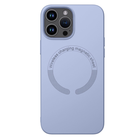 Coque de Protection en Silicone Bleu Claire Avec Magsafe pour iPhone