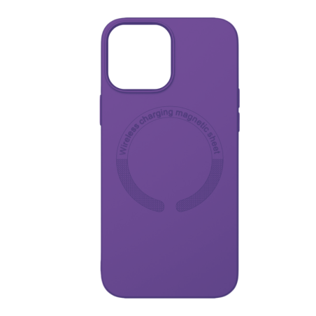 Coque de Protection en Silicone Violet Avec Magsafe pour iPhone