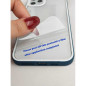 Coque de Protection Transparent avec Cadre de Couleur Contrastée pour iPhone - Rouge Vineux