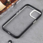 Coque de Protection Transparent avec Cadre de Couleur Contrastée pour iPhone - Noir