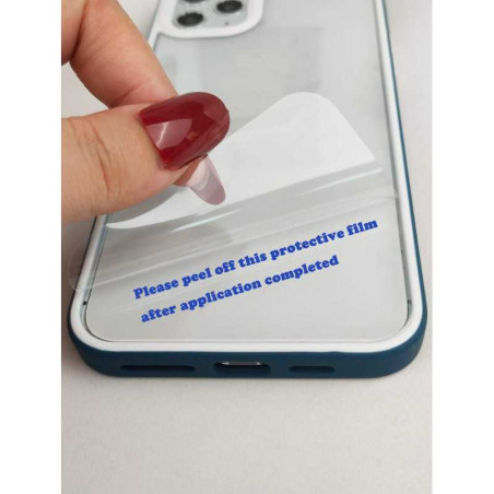 Coque de Protection Transparent avec Cadre de Couleur Contrastée pour iPhone - Menthe