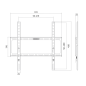 Support mural TV fixe Superior Electronics SUPSTV004 – 32 à 60 pouces, VESA 400, 35 kg