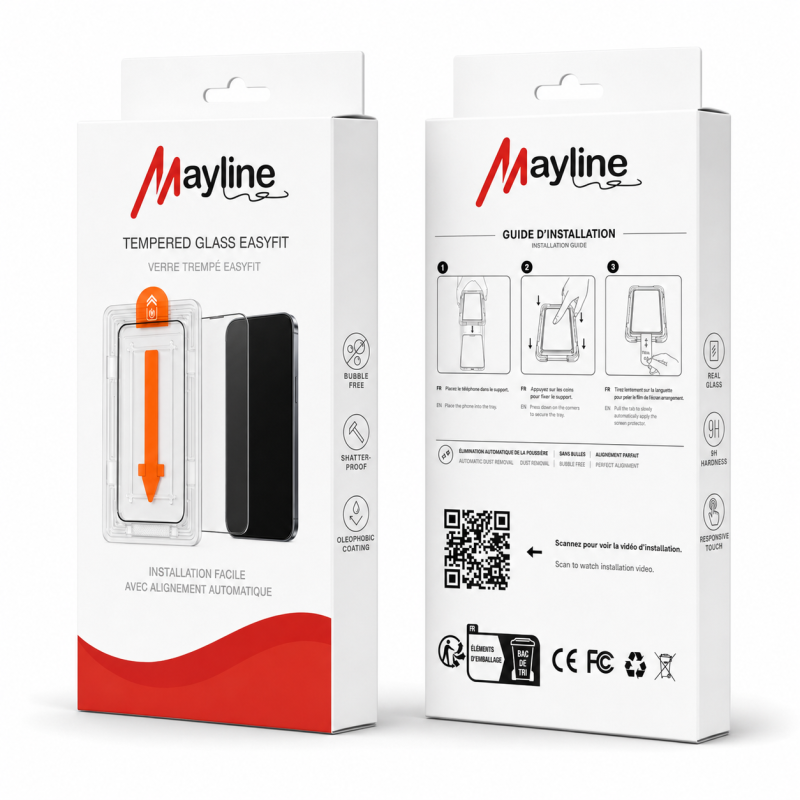 Verre Trempé EASYFIT HD pour iPhone 6 - IPhone 17 (Mayline)