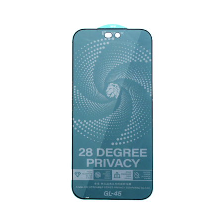 Verre Trempé Anti-Espion 28° Haute Résistance Série Kinglion Streamer pour iPhone 11 à 18 REMAX GL-45