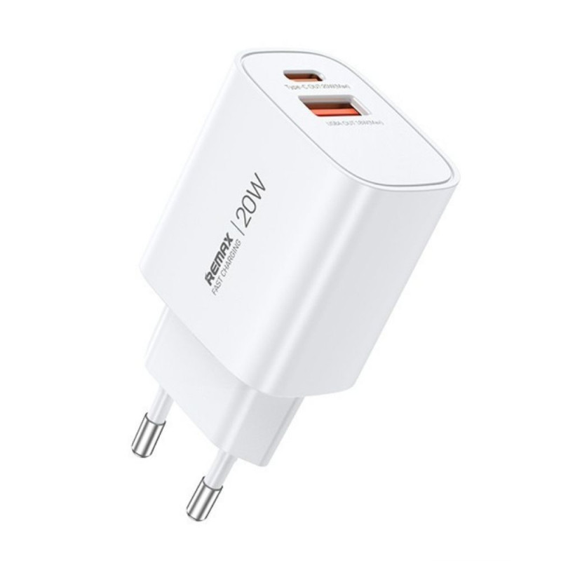 Chargeur Rapide GaN 20W REMAX U187-AC20W - EU - Blanc