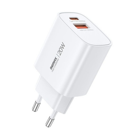 Chargeur Rapide GaN 20W REMAX U187-AC20W - EU - Blanc