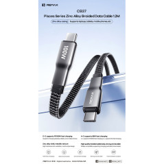 Câble de Charge Rapide Type-C vers Type-C 100 | Smarty Paris