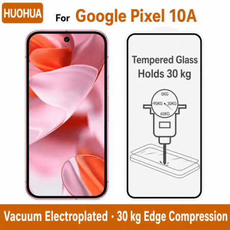 Verre Trempé HUOHUA Pour Google Pixel 10A, 0,33 mm, Dureté 9H, Bord 2,5D, Anti-Traces, Haute Transparence