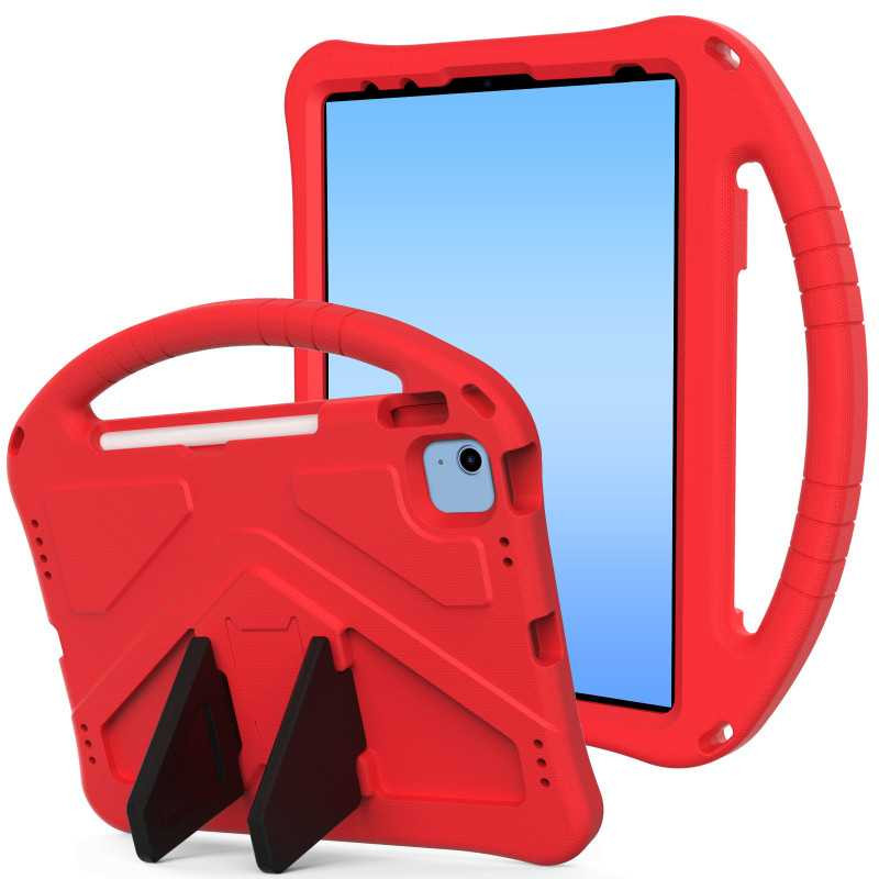 Etui Tablette résistant aux chutes avec support béquille pour iPad - Rouge Etui Tablette résistant aux chutes avec support béquille pour iPad - Rouge